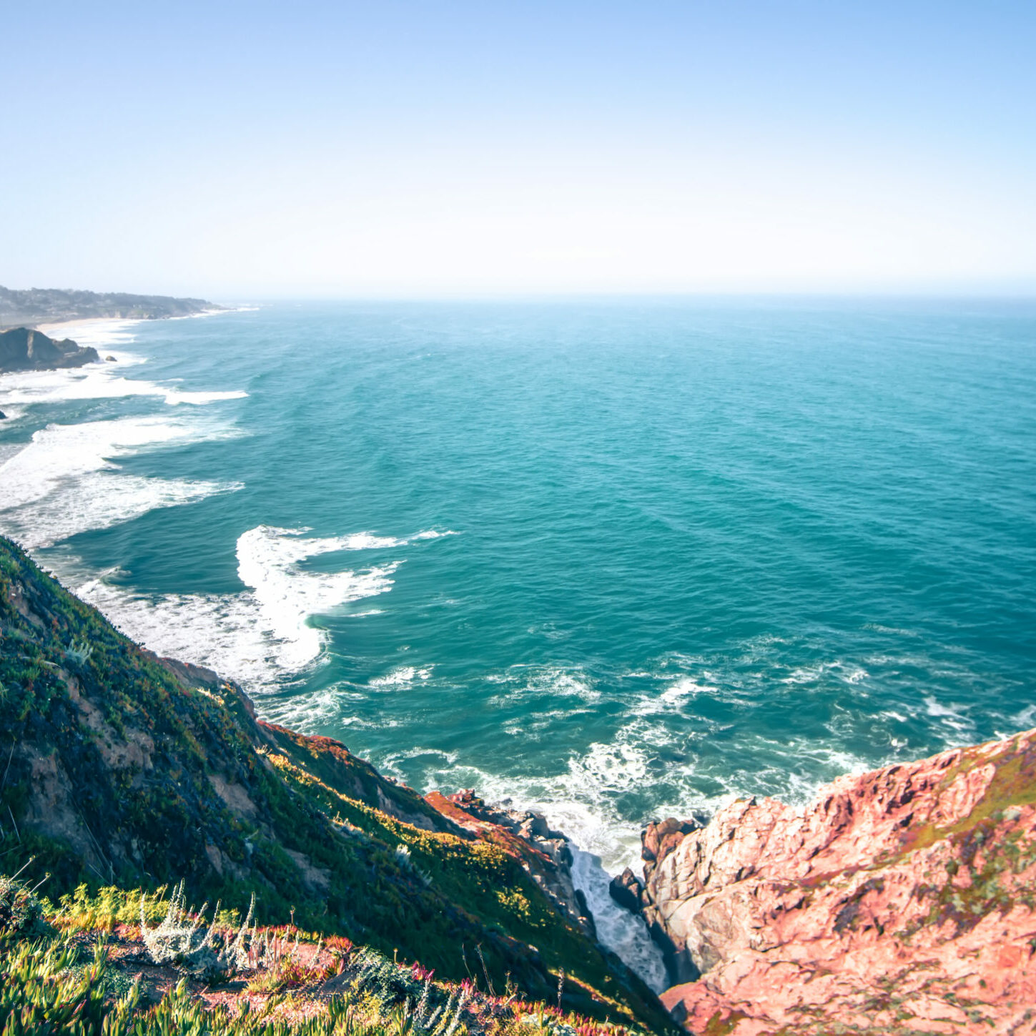 gray whale cove beach and devils slide park in california